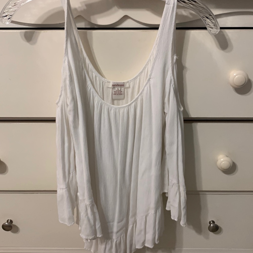 White Sundance Off-the-shoulder Top